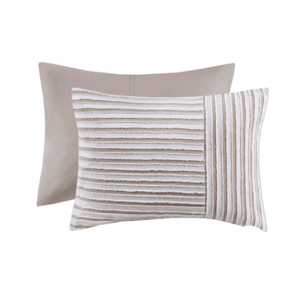 Madison Park 3pc King/California King River clpped Jacquard Duvet Cover Set Off